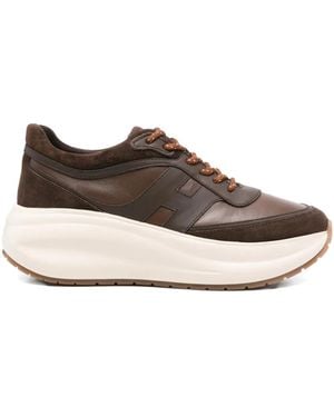 Hogan スエード レザースニーカー - ブラウン