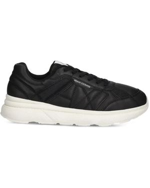 ARMANI EXCHANGE Quilted Panelled Trainers - Black