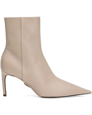 Dolce & Gabbana 75Mm Pointed-Toe Zip Boots - Natural