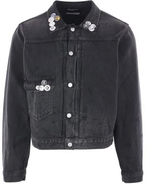 Enfants Riches Deprimes Type Vii Button-Embellished Denim Jacket - Black