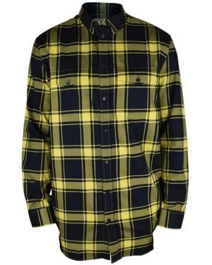 Givenchy Check-Print Oversized-Cut Shirt - Green