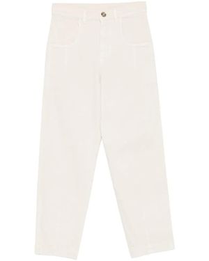 Eleventy Belt-Loop Trousers - White