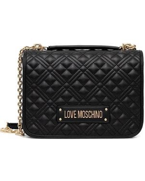 Love Moschino Quilted Logo Crossbody Bag - Black