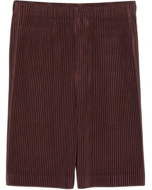 Homme Plissé Issey Miyake Pleated Shorts - Purple