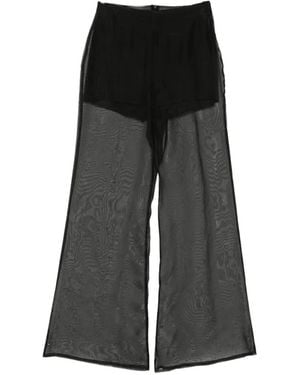 Isabel Sanchis Hose Mit Semi-Transparentem Einsatz - Schwarz