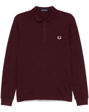 Fred Perry Logo-Embroidered Cotton Piqué Polo Shirt - Purple