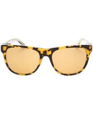 Guess Tortoiseshell-Effect Oval-Frame Sunglasses - Natural