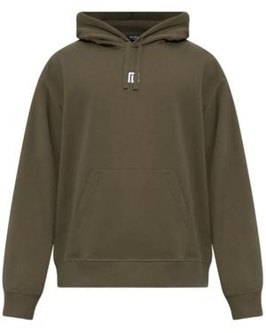 Balmain Logo-Detail Drawstring Hoodie - Green