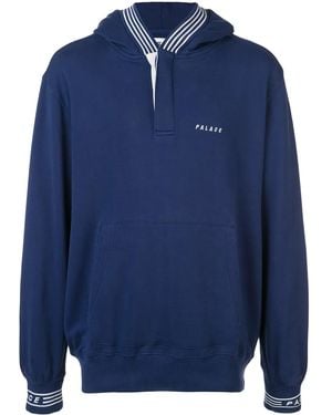 Palace P-Rib Trim Hoodie - Blue