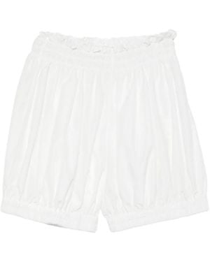 Norma Kamali Pantalones Cortos Peasant Puff - Blanco