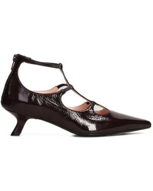 Anna F. Pointed-Toe Cage Pumps - White
