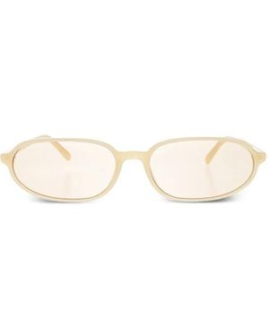 Jacquemus Sonnenbrille Mit Ovalem Gestell - Natur