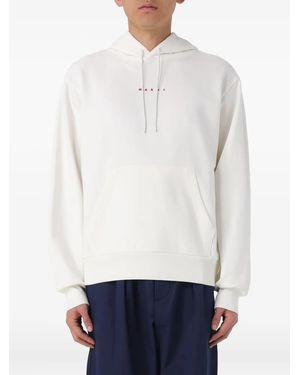 Marni Hoodie À Logo Imprimé - Blanc