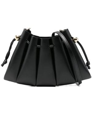 THEMOIRÈ Drawstring-Fastening Clutch Bag - Black