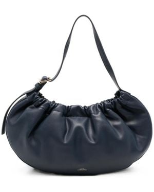A.P.C. Ruched Shoulder Bag - Blue