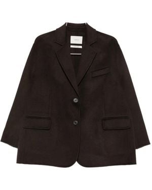 ViCOLO Notched-Lapel Single-Breasted Coat - Black