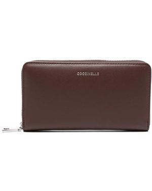 Coccinelle Logo-Print Leather Wallet - Brown