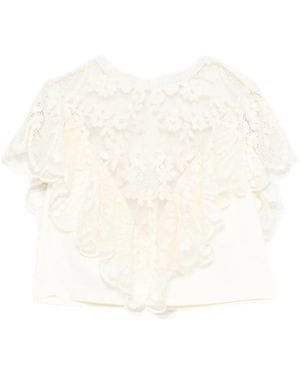 Sandro Lace-Detail Blouse - White