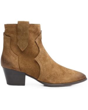 Ash Flare Cowboy Boots - Brown
