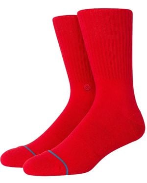 Stance Icon Classic Ribbed Socks - Red