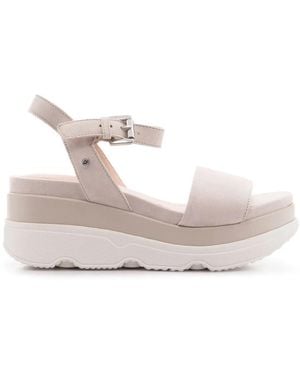 Geox Open Toe Wedge Sandals - Pink