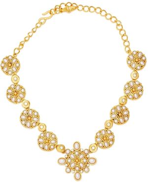 Kenneth Jay Lane Collana Pearl Cabochon - Metallizzato