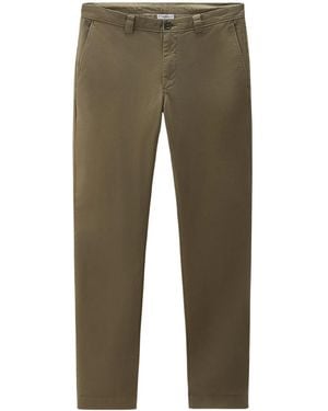 Woolrich Logo-Embroidered Chinos - Green
