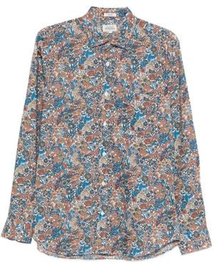 Hartford Floral-Print Shirt - Blue