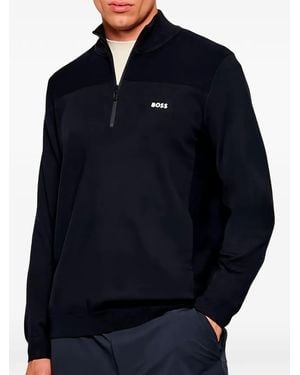 HUGO Half-Zip Sweatshirt - Blue