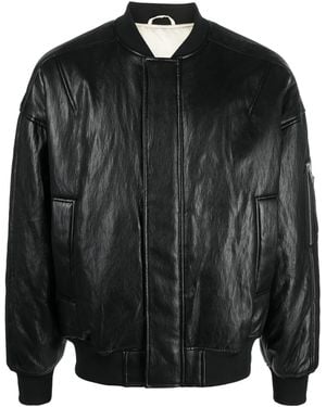 Patrizia Pepe Coated Oversized Bomber Jacket - Black
