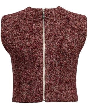 Remain Zipped Vest Top - Red