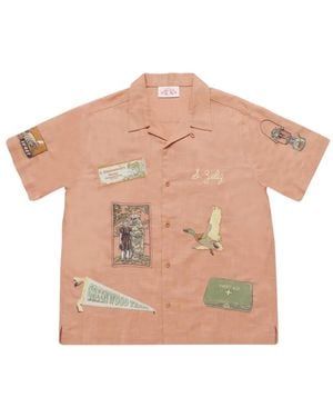 Samuel Zelig Trail Camp Embroidered Shirt - Brown