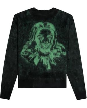 SAINT Mxxxxxx Clown-Print Jumper - Green