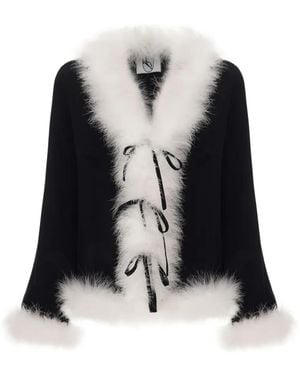 Sleeper Venus In Love Blouse With Feathers In Black - ブラック