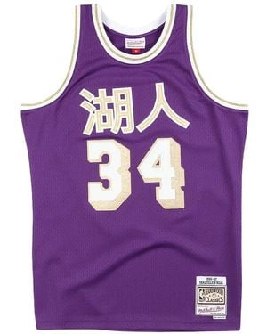 Mitchell & Ness Nba Los Angeles Lakers Shaquille O'Neal 1996 Chinese New Year Swingman Jersey - Purple