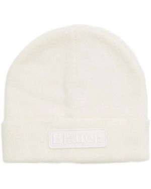 Blauer Cheshire Logo-Patch Beanie Hat - White