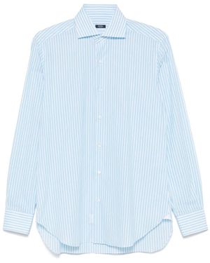 Barba Napoli Cotton Shirt - Blue