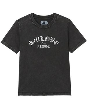 Izzue Print T-Shirt - Black