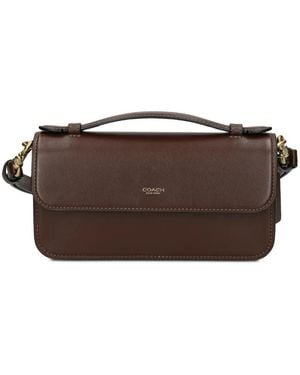 COACH Bolso Satchel Elora De Piel Con Asa - Marrón