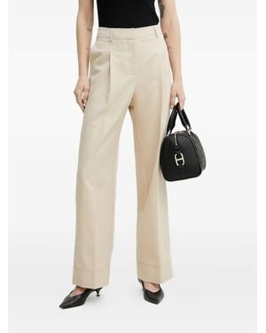 BOSS Pleated High-Waisted Trousers - Natural