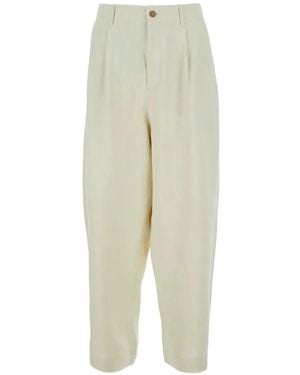 Maison Kitsuné Pleated Trousers - White