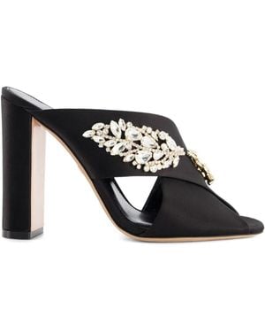 Giambattista Valli 120Mm Crystal-Embellished Sandals - Black