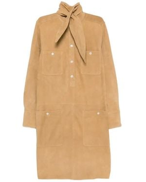 Polo Ralph Lauren Suede Mini Dress - Natural