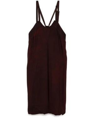 Ziggy Chen Robe À Rayures - Rouge