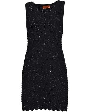 Missoni Sequin-Embellished Mini Dress - Black