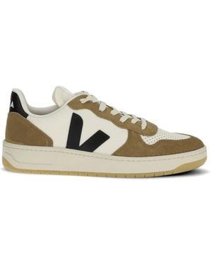 Veja V-10 Logo-Patch Trainers - Multicolour