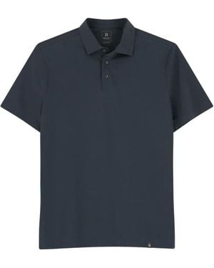 BOGGI Poloshirt Aus Stretch-Supima-Baumwolljersey - Blau