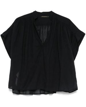 Greek Archaic Kori Blusa de algodón - Negro
