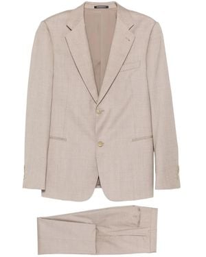 Emporio Armani ノッチドラペル シングルスーツ - ナチュラル