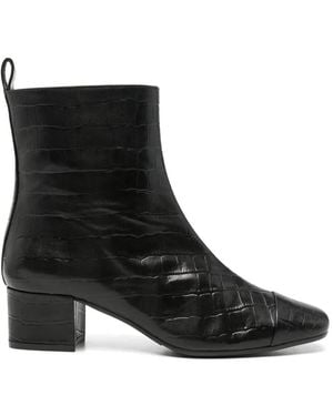 CAREL PARIS Estime Leather Ankle Boots - Black